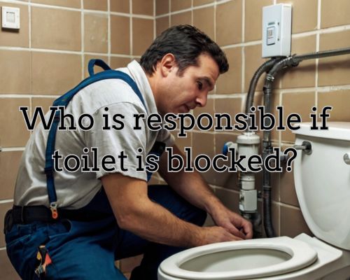 a plumber fixing a blocked toilet