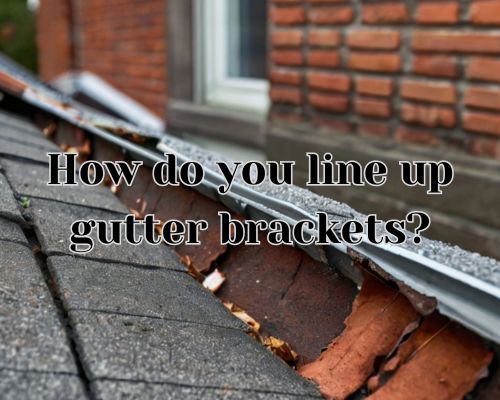 an aligned gutter brackets