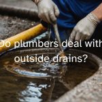 a plumber dealing outside drain
