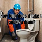 a plumber working on a toilet problem