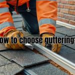 a worker with good gutters installed