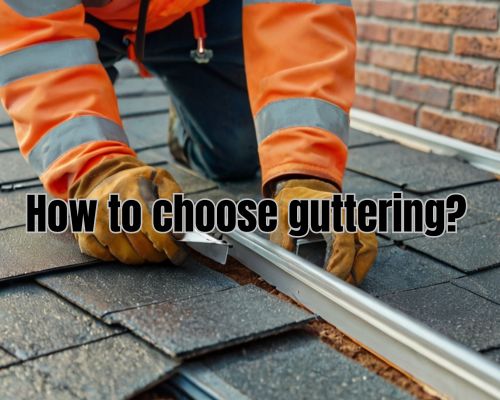 a worker with good gutters installed
