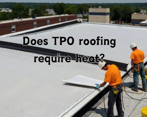 workers working on tpo roofing
