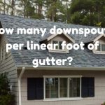 a roof with 2 downspouts in one side