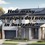 A suburban Australian house with multiple downpipes attached to the gutters, leading water away from the roof