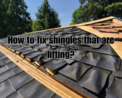 a roof shingle lifting and in need of repair