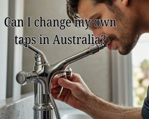 homeowner replacing his home tap