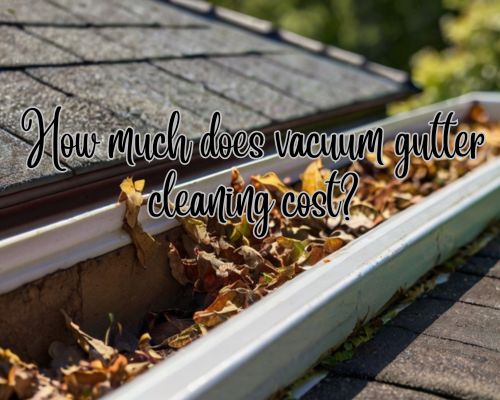 a roof gutter to be vacuumed cleaning
