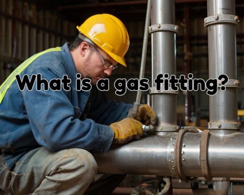 a worker doing gas fitting