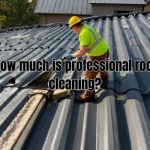 a commercial roof cleaning by a cleaning service