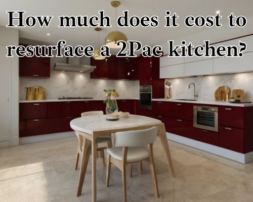 a resurfaced 2pac cabinetry in kitchen