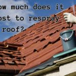 a roof being resprayed