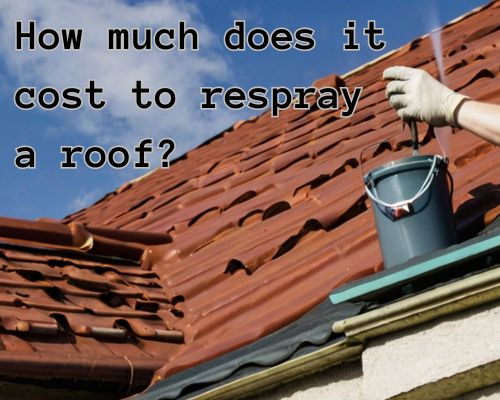 a roof being resprayed