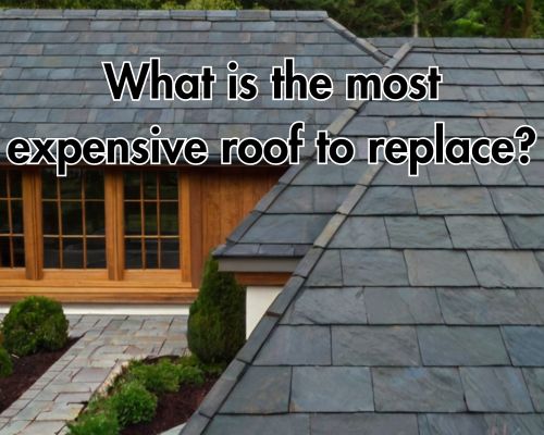 an expensive slate roofing installed in a home