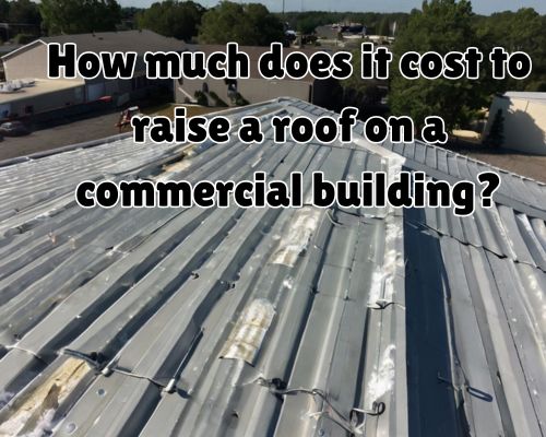 a commercial roofing being raised