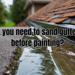 a guttering with blocked water
