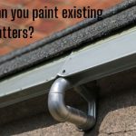 a painted existing roof gutters