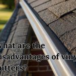 a roof with a vinyl guttering