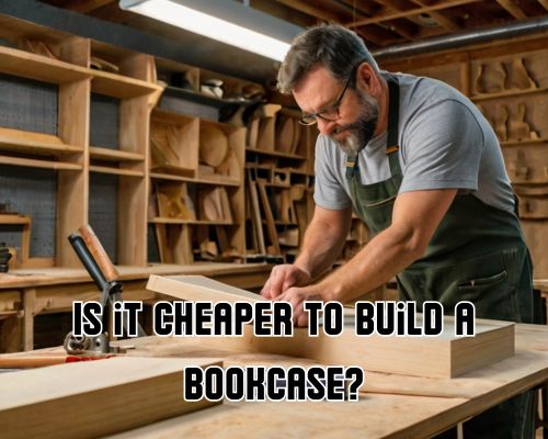 a cabinetry man building bookshelf