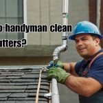 a roofer working on roof gutter