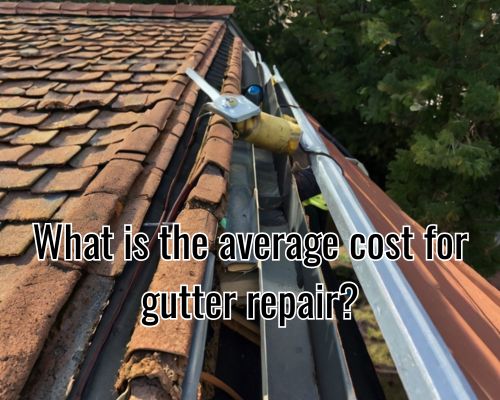 a roof with gutter