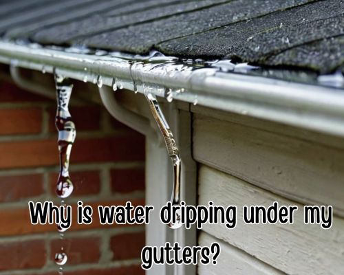 water dripping from guttering
