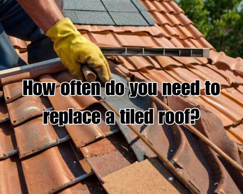 Weather-worn roof with loose tiles.