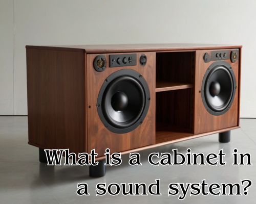 a cabinet in a sound system