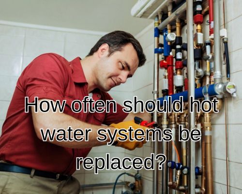 a hot water system under maintenance
