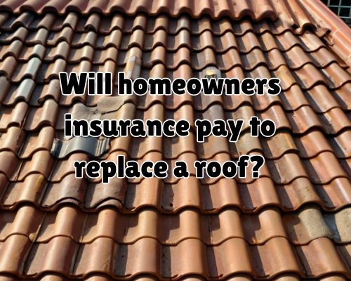 an old tile roofing showing discoloration