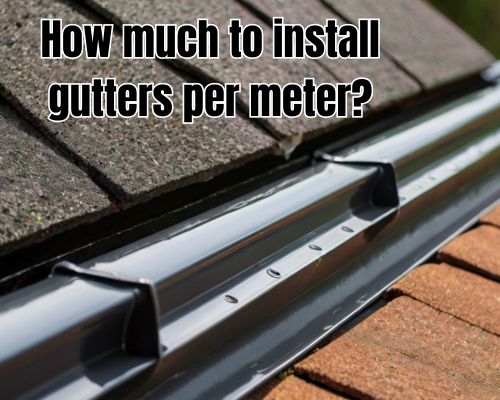 guttering under installation