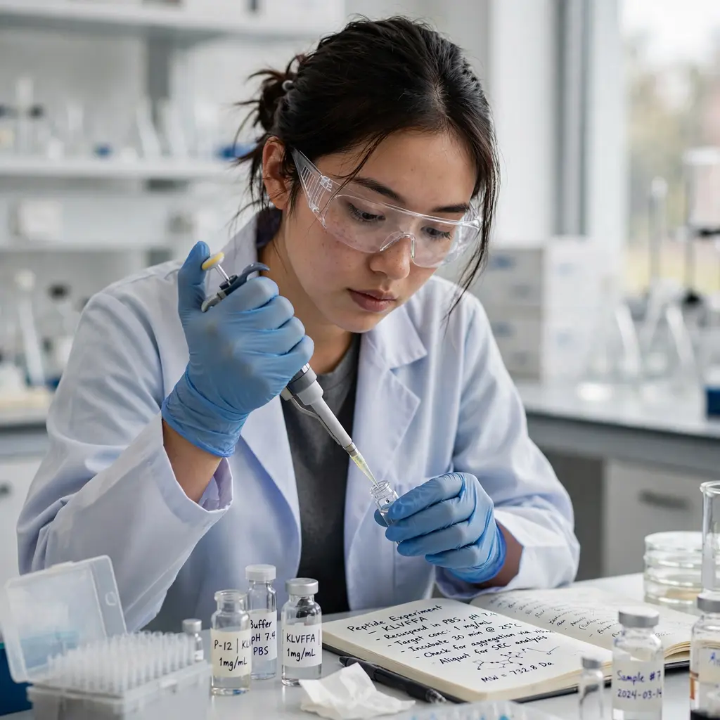 Laboratory Peptide Experiment Conducting