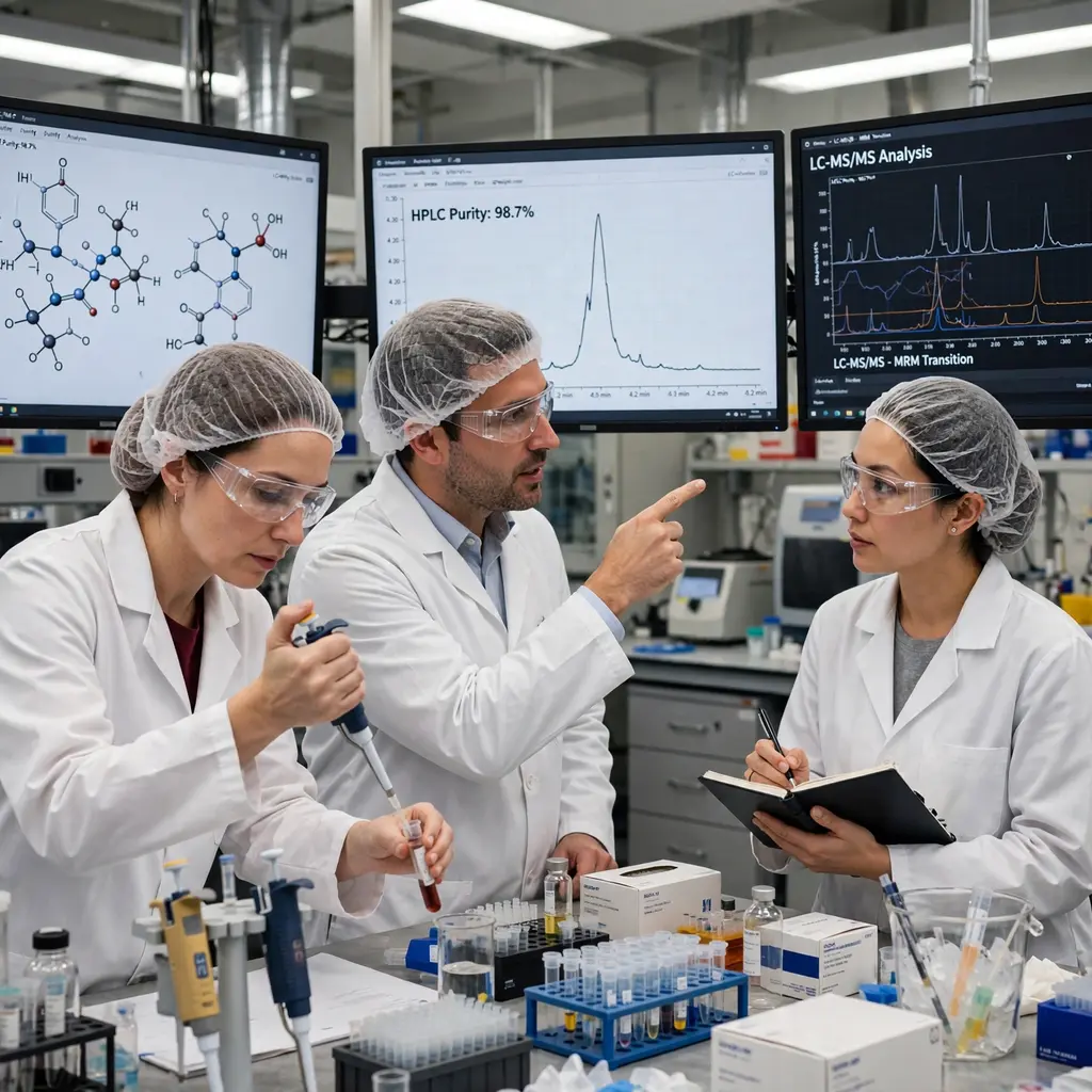 Scientists Analyzing HPLC Purity