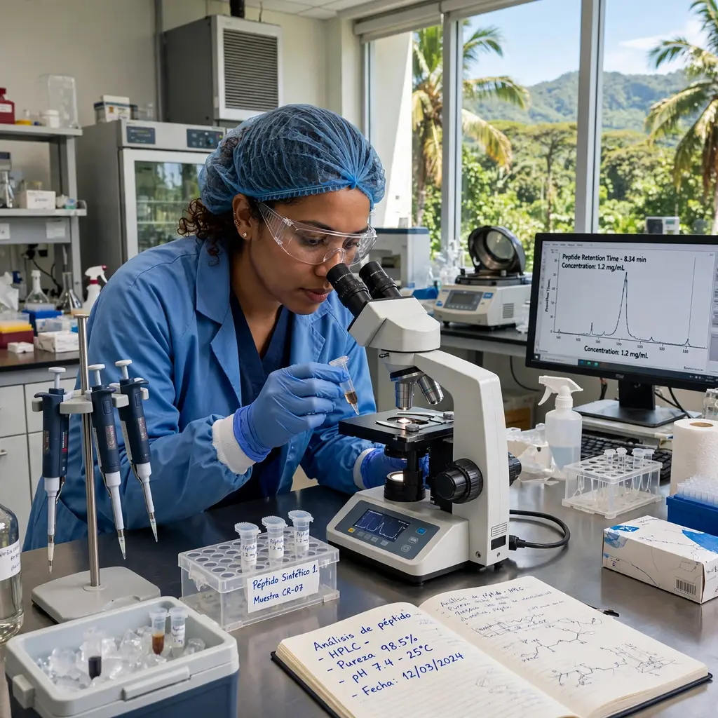 Microscope Peptide Concentration Analysis Costa Rica